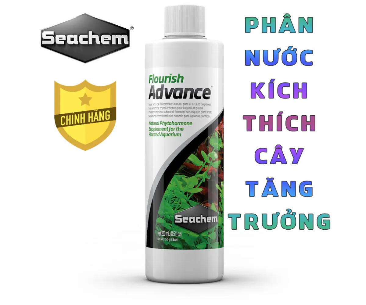 Phân nước Seachem - Flourish Advance kích thích tăng trưởng cho cây thủy sinh trong hồ cá - Chai 250